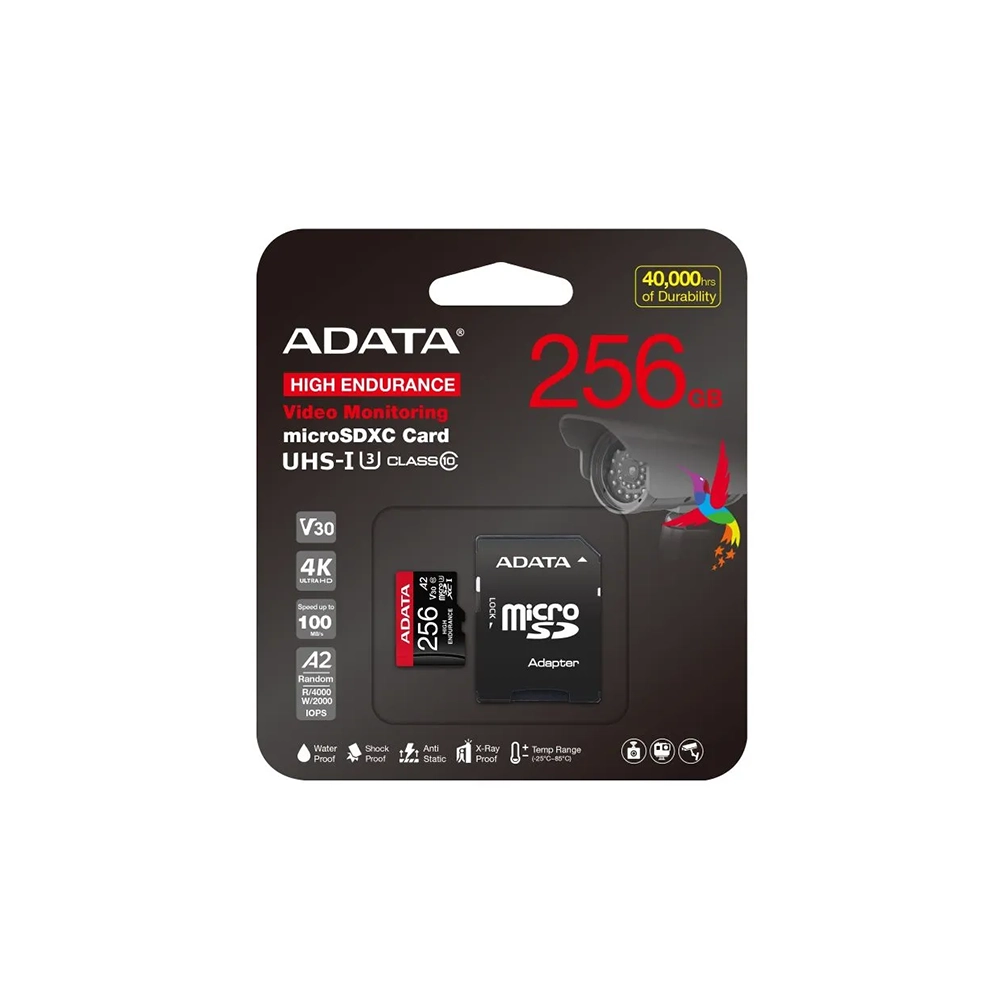 Memoria microSD Adata 256GB V30 A2 100MBs para video 4K pro