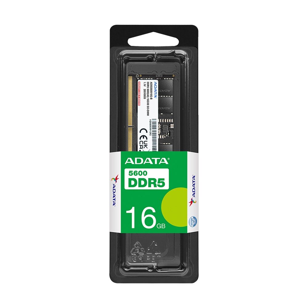 Memoria DDR5 16GB Adata SO-DIMM 5600MHz Alto Rendimiento Portátil