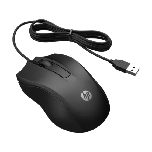 Mouse HP USB 100 Precisión Óptica Diseño Ergonómico
