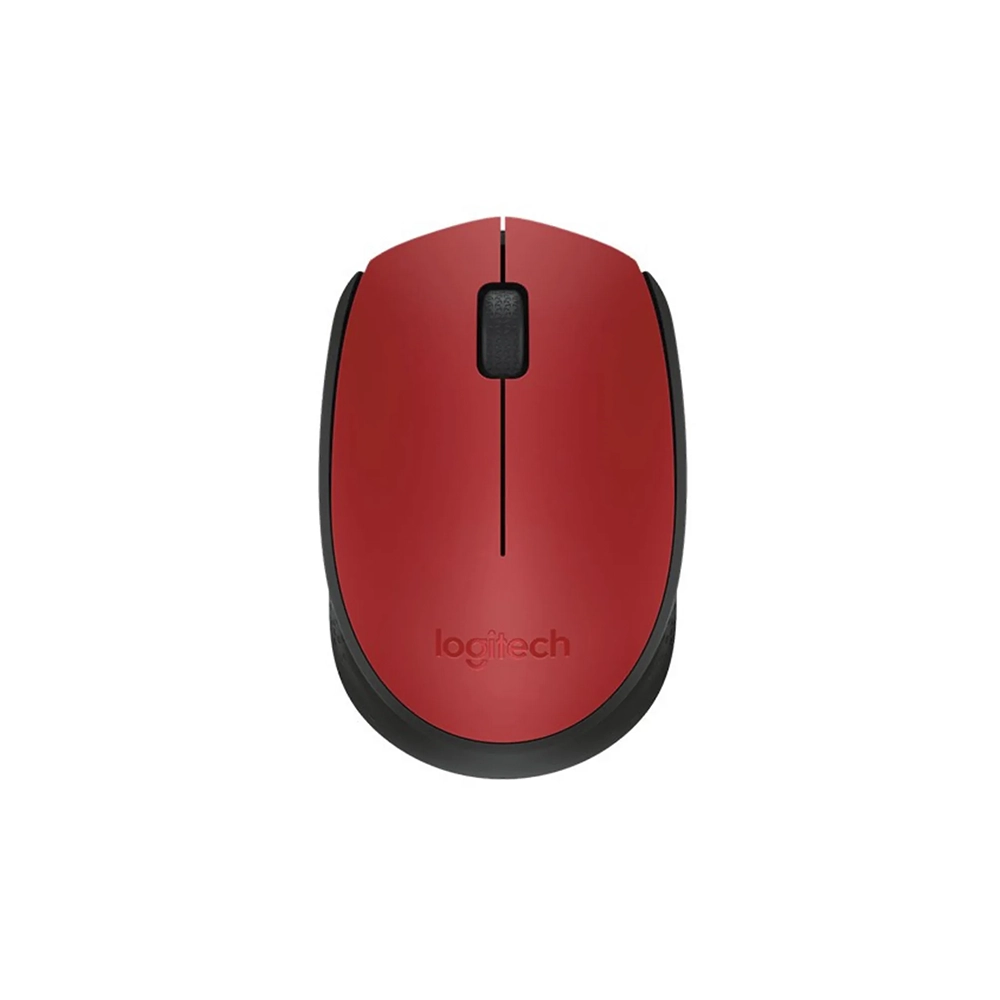 Mouse Logitech M170 - Radiofrecuencia - USB - Óptico - 3 Botón(es) - Rojo - Inalámbrico