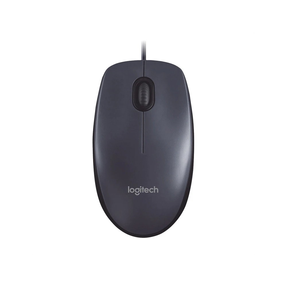 Mouse Logitech M90 - USB - Óptico - Negro - Cable - Rueda de desplazamiento - Simétrico