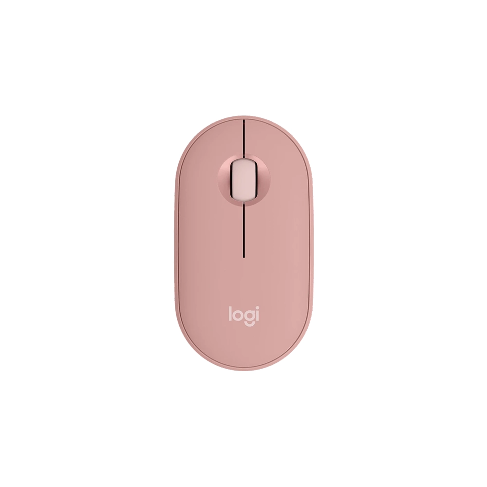 Mouse Logitech Pebble M350S - Bluetooth - USB - Óptico - 3 Botón(es) - Rosa