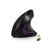 Mouse ergonomico J&R MIJR-024 bluetooth recargable negro 6 botones