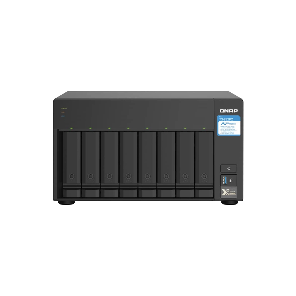 NAS QNAP TS-832PX-4G 8 bahías SFP+ 10GbE y 2.5GbE RAID empresarial