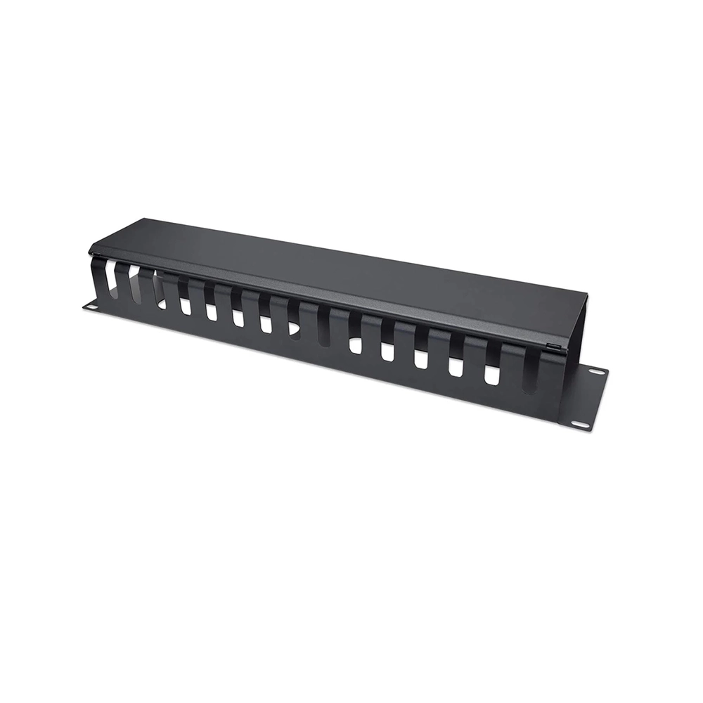 Organizador Horizontal Metálico 2U Gestión de Cables Rack
