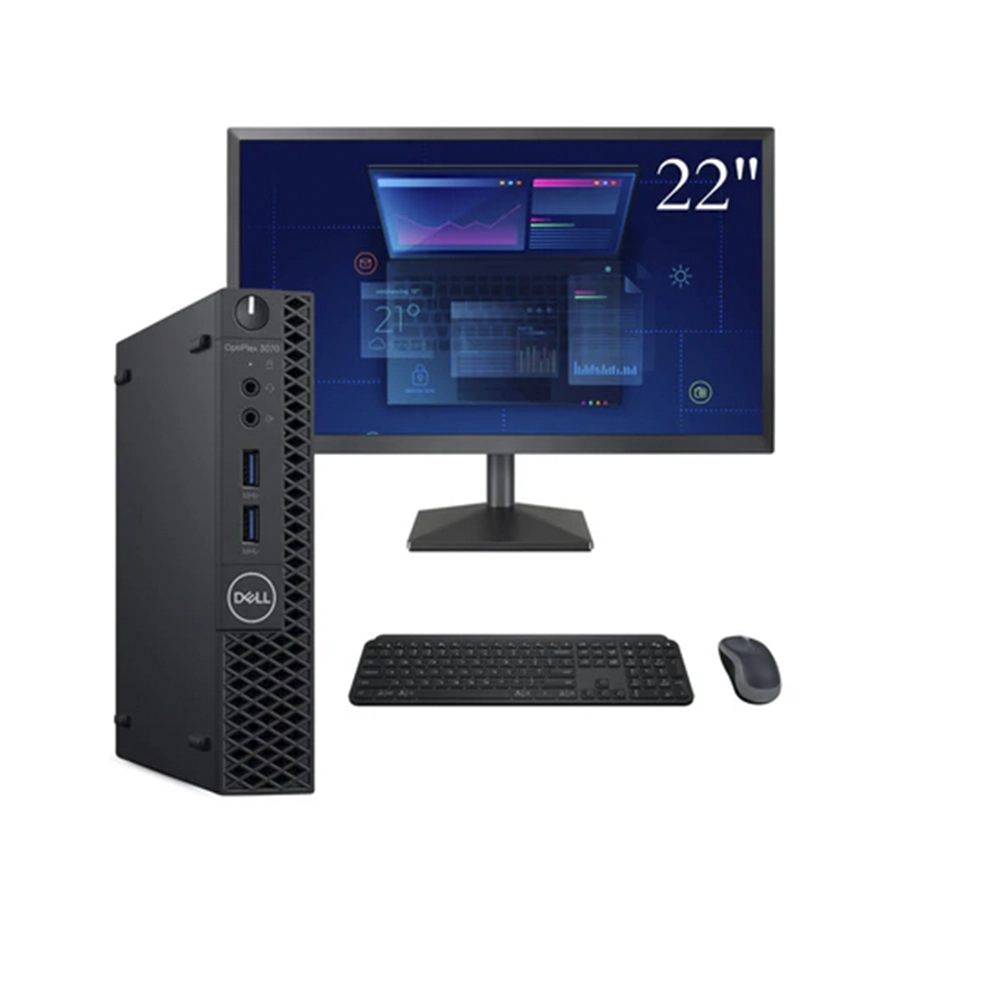 PC MFF Dell Optiplex 3070 i5 9na Gen 16GB 512SSD Remanufacturado + Monitor 22”