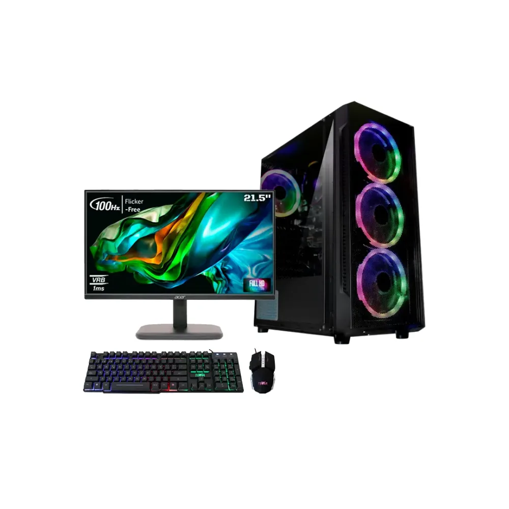 PC Torre Intel Core i3-10100 8GB RAM 512GB SSD 22" Win Free Chasis L12