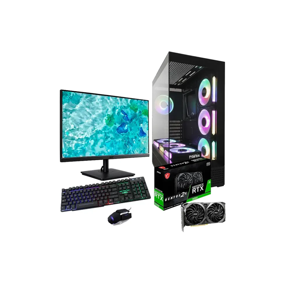 PC gamer Ryzen 5 8400F RTX 3050 6GB 16GB RAM SSD 1TB negro