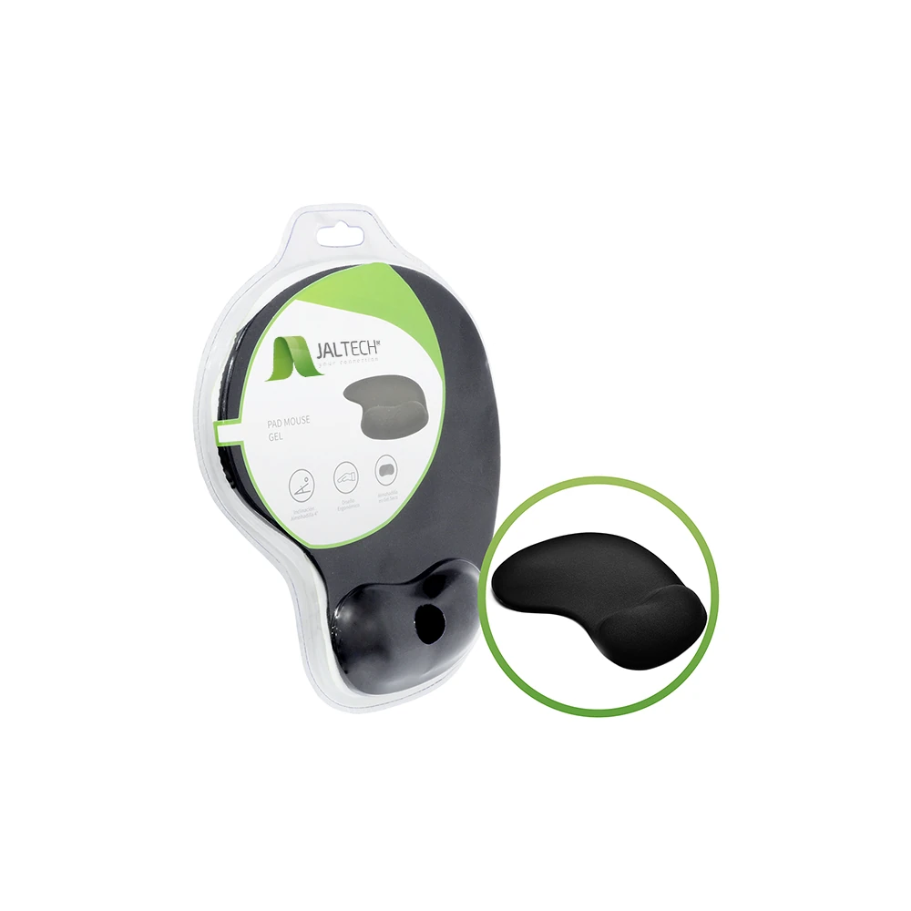 Pad Mouse Jaltech Gel Negro Ergonómico Antideslizante Premium