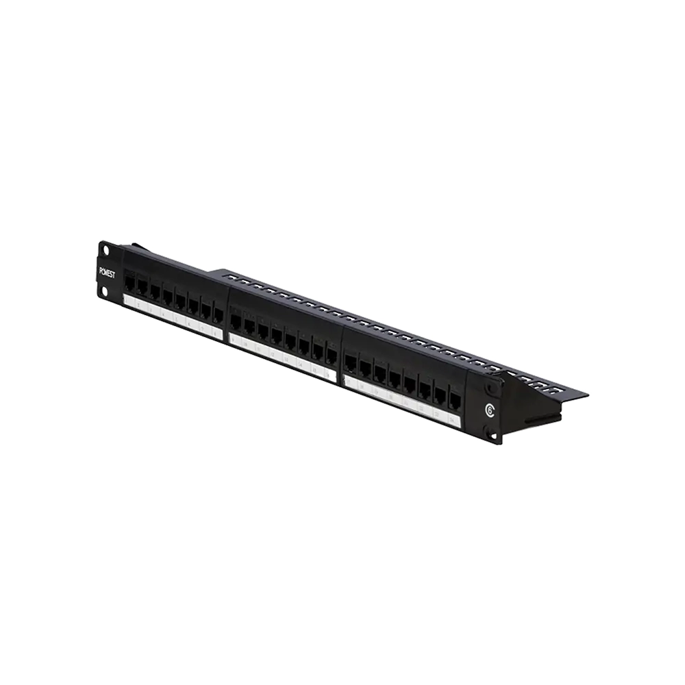 Patch Panel Cat 6 24 Puertos 1U Organizador Horizontal Integrado