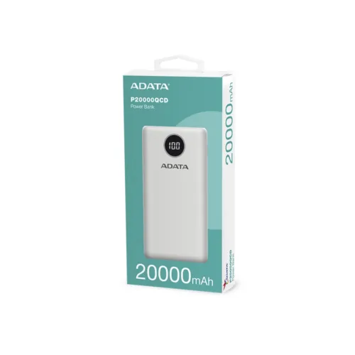 Power Bank Adata C100 10,000mAh Tipo C Blanca Carga Rápida 20W