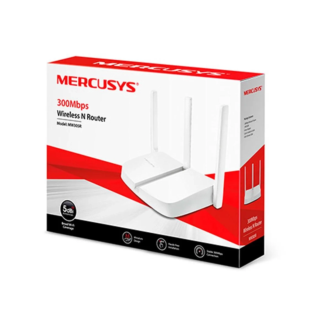Router Mercusys MW306R N300 3 Antenas Wi-Fi Potente y Estable