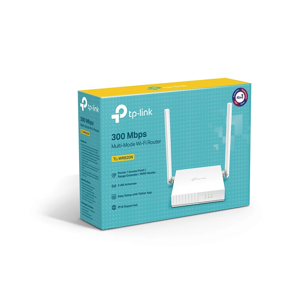 Router Inalámbrico Tp-Link TL-WR820N 300 Mbps 2 Antenas Cobertura Ampliada