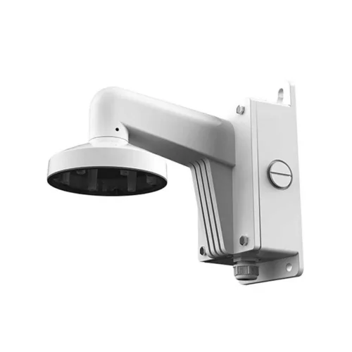 Soporte brazo metálico blanco para cámara CCTV instalación segura