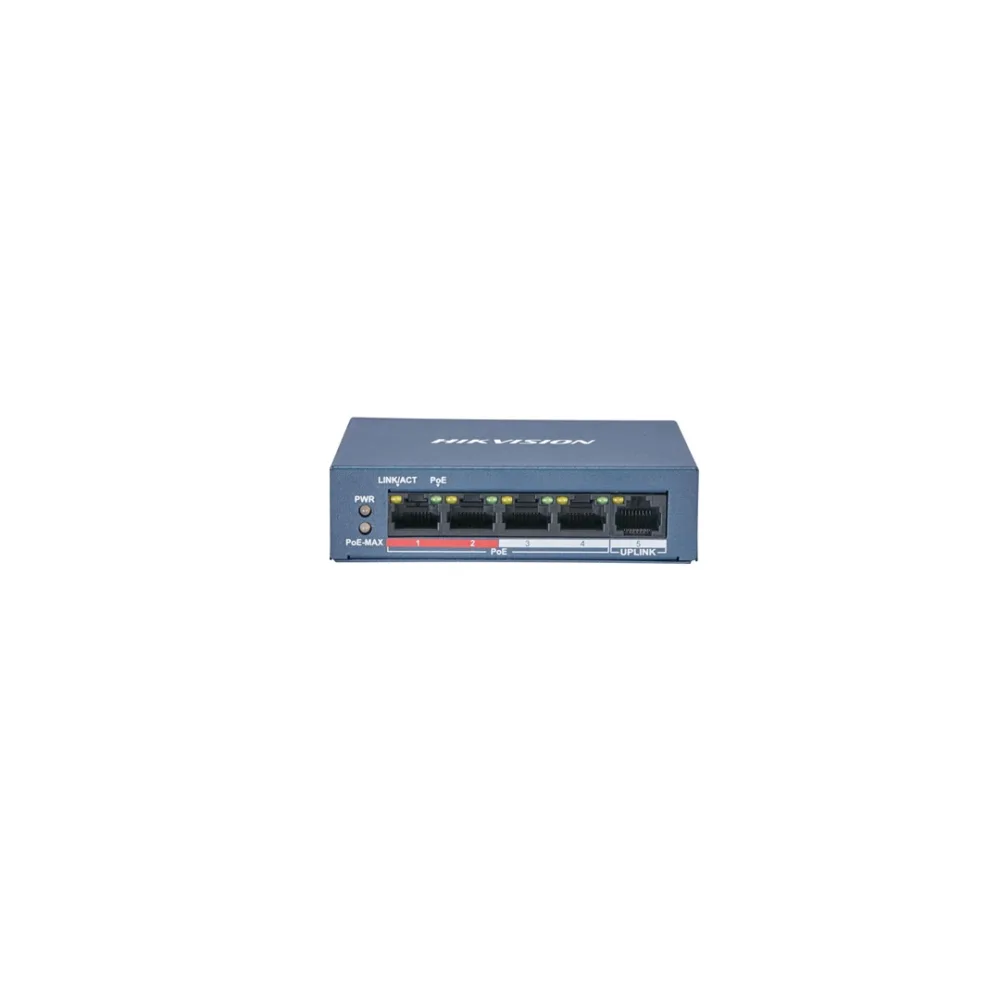 Switch PoE Hikvision DS-3E0105P-E/M 5 puertos 10/100 Mbps