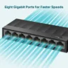Switch 8 puertos Gigabit TP-Link LS1008G escritorio ahorro energía