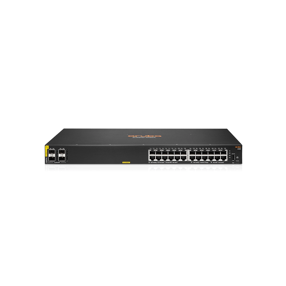 Switch Aruba 6100 24G PoE 370W Clase 4 4SFP+ Red Segura Enterprise