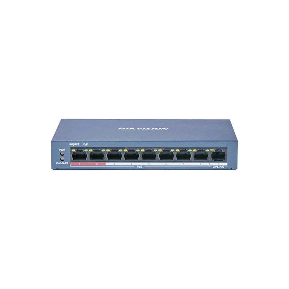 Switch PoE 8 Puertos Hikvision DS-3E0109P-E/M Modo Extendido