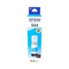 Botella Tinta Cyan Epson T504 Original Compatibilidad EcoTank XL