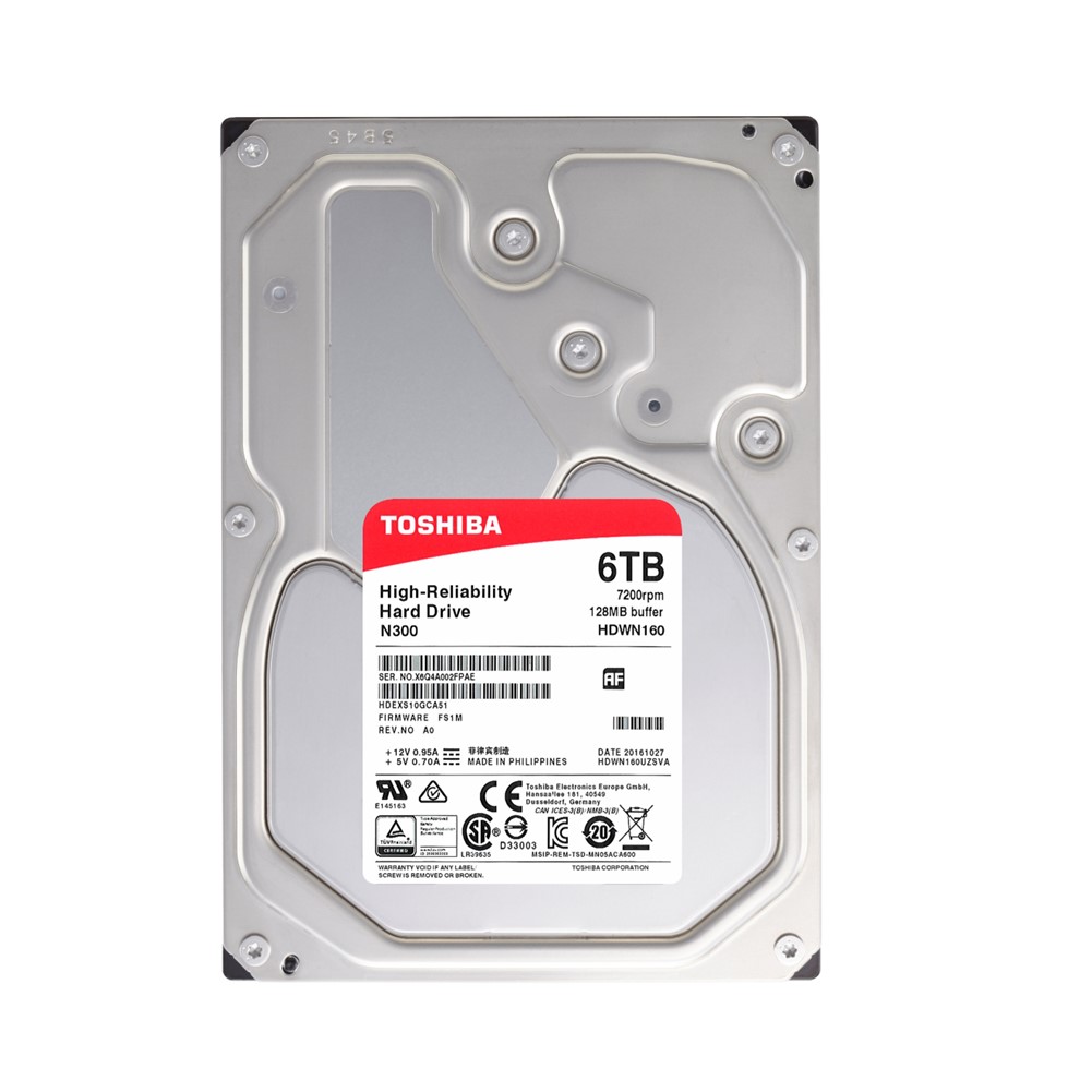 Disco Duro Interno Toshiba N300 6TB 7200RPM Caché 256MB NAS