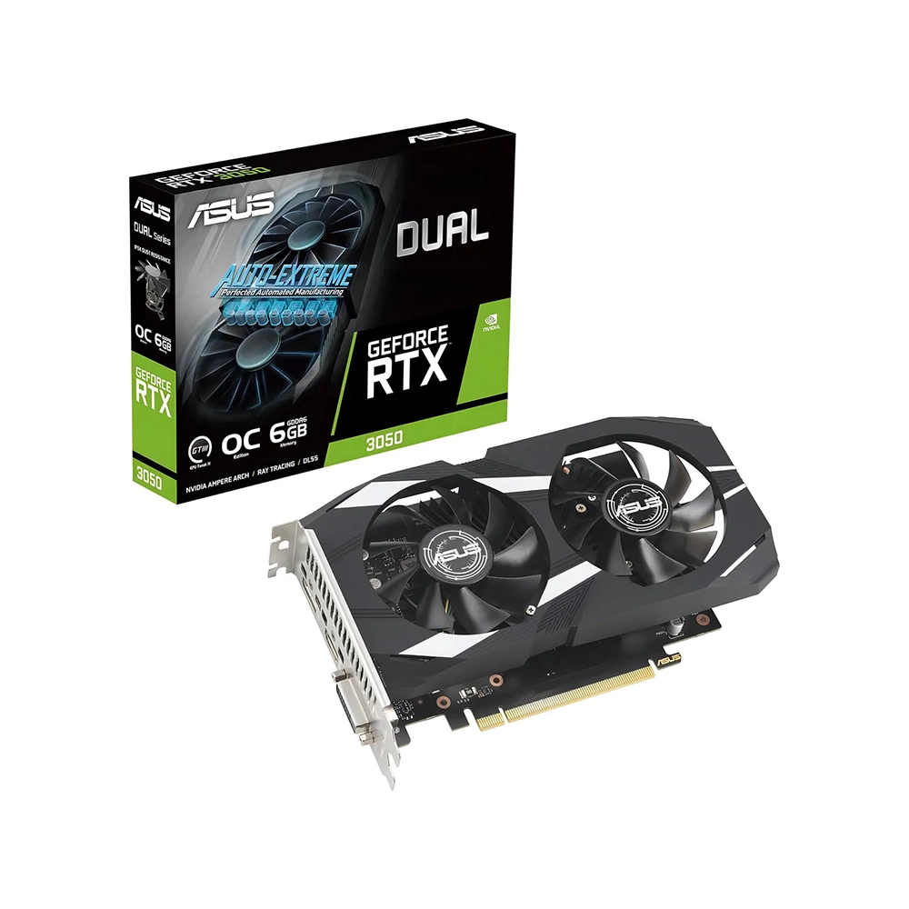 Tarjeta Gráfica NVIDIA GeForce RTX 3050 6GB GDDR6 Gaming Dual Fan