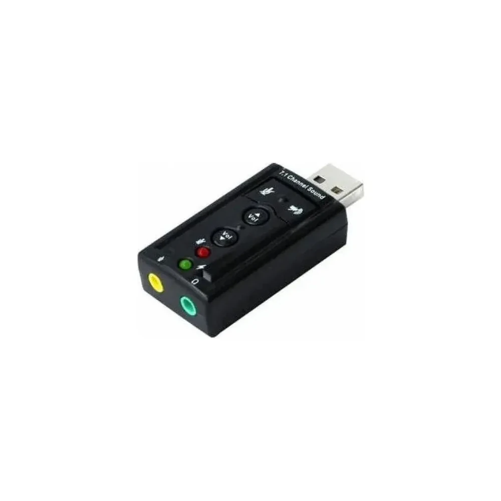 Tarjeta de Sonido USB 7.1 Plug & Play Sonido Envolvente Control