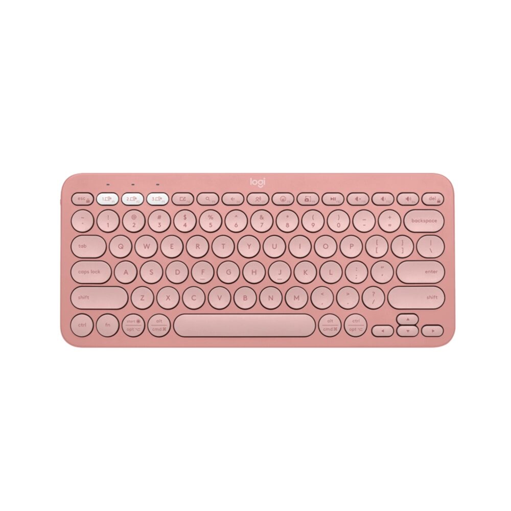Teclado Bluetooth Logitech K380 Rosado Compacto Multidispositivo