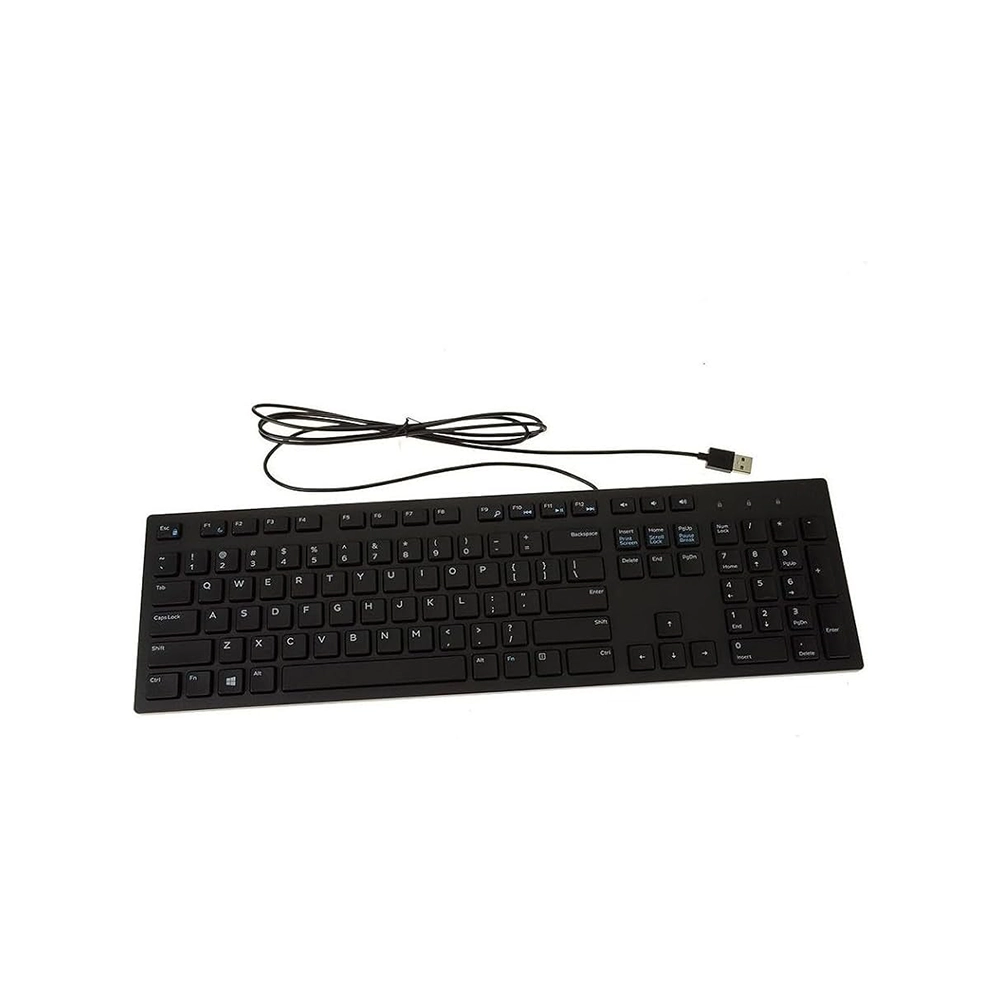Teclado Dell KB216 USB multimedia para oficina y trabajo diario