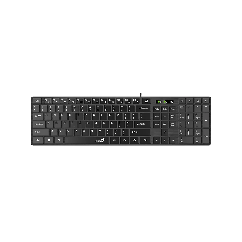Teclado Genius SlimStar 126 USB Resistente Antisalpicaduras