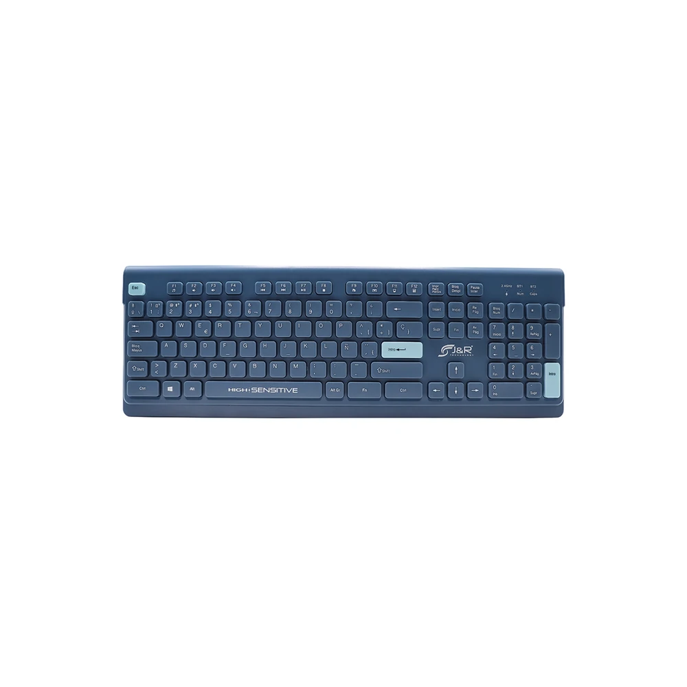 Teclado Inalámbrico Bluetooth J&R Dual 104 Teclas Recargable