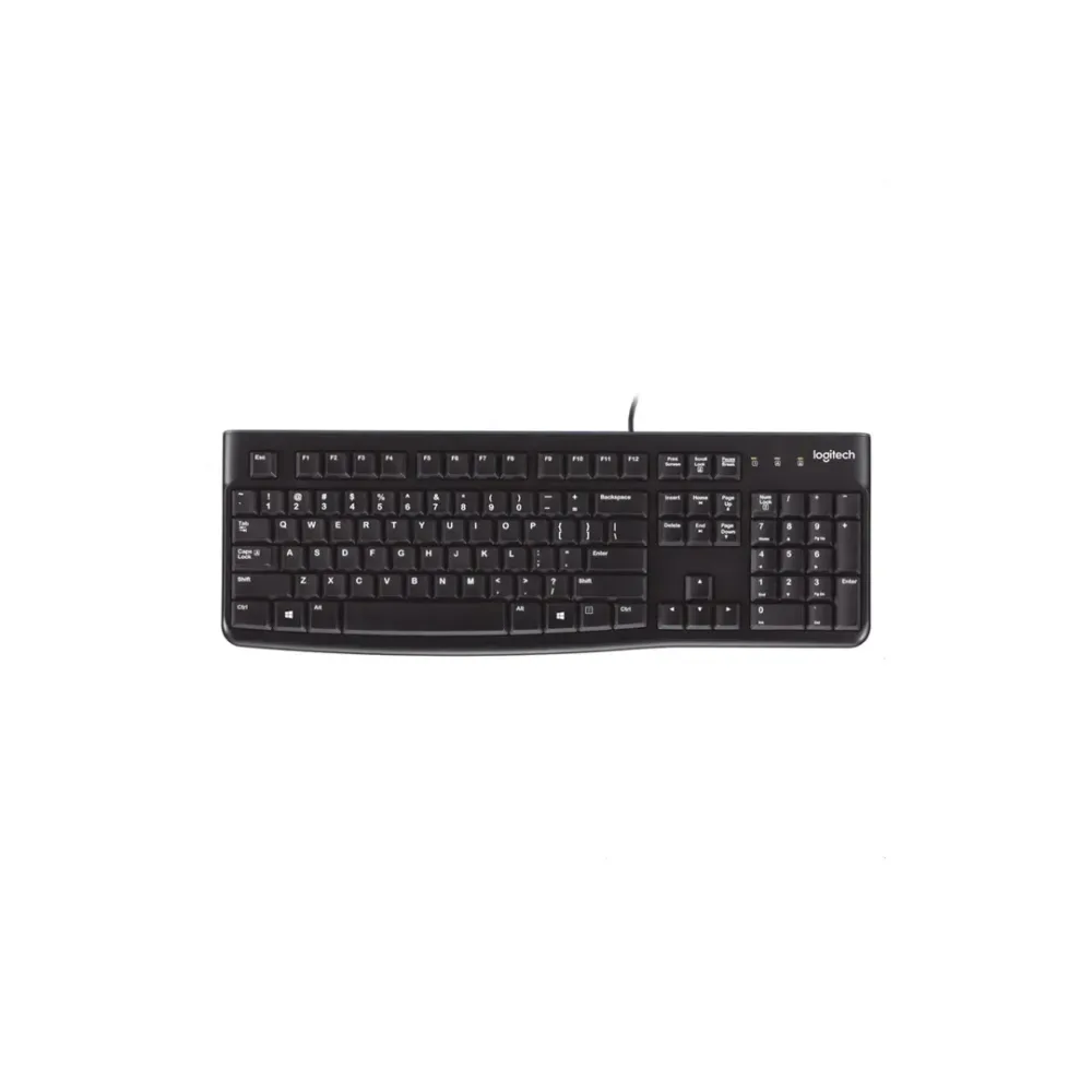 Teclado Logitech K120 USB Resistente a Derrames Silencioso