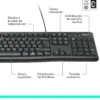 Teclado Logitech K120 USB Resistente a Derrames Silencioso