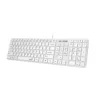Teclado USB Genius Slimstar 126 Blanco Diseño Delgado Multimedia