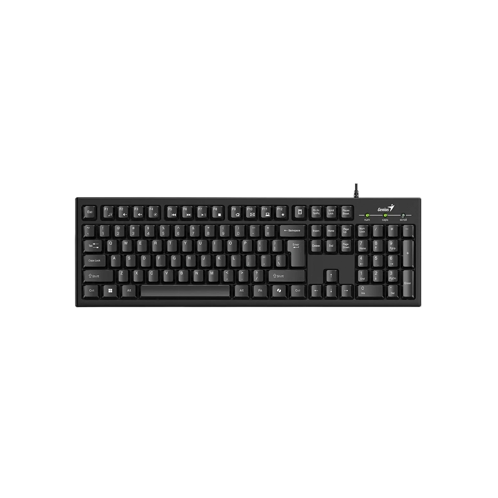 Teclado USB Genius Smart KB-100 Teclas Cóncavas y Funciones Personalizables