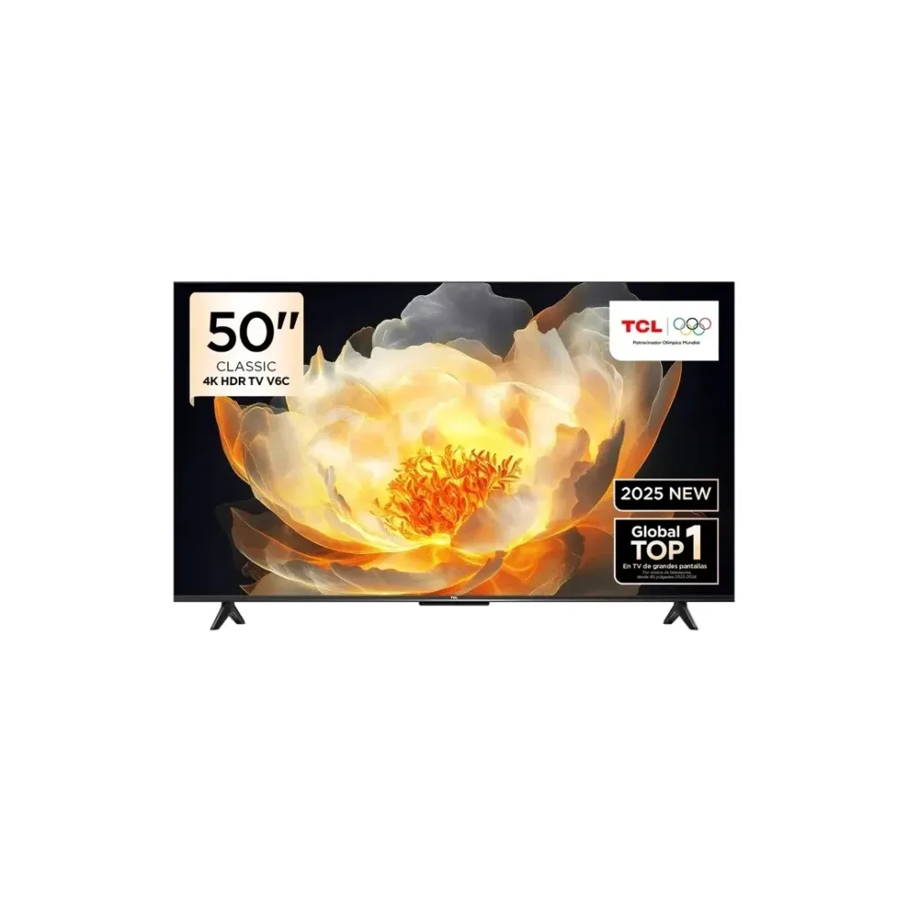 Televisor 50 pulgadas 4K TCL Google TV con control por voz HDR