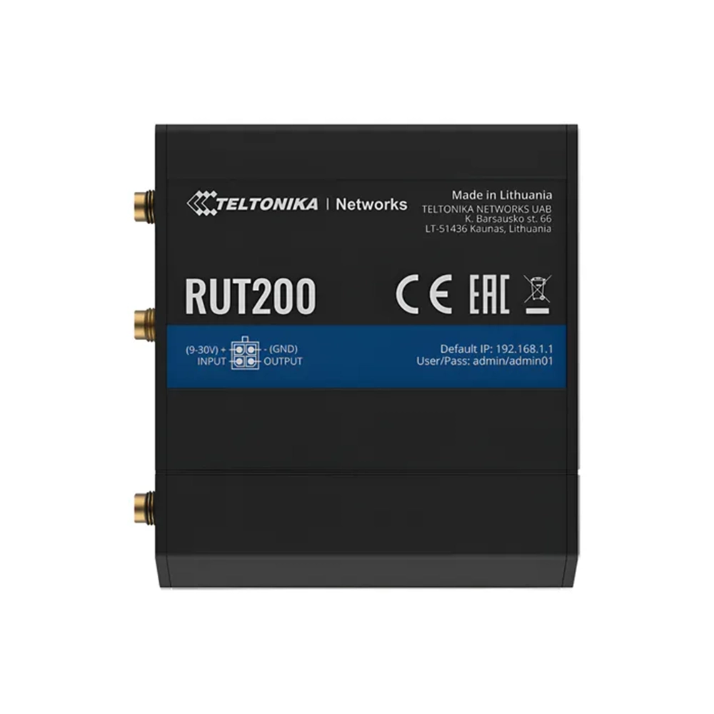 Router industrial Teltonika RUT200 4G LTE WiFi 4 doble Ethernet VPN