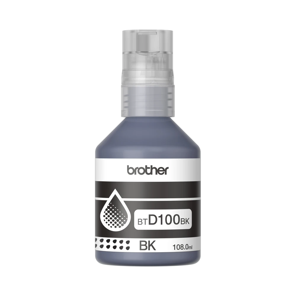 Tinta Brother BTD100BK original negra alto rendimiento 7500 pag