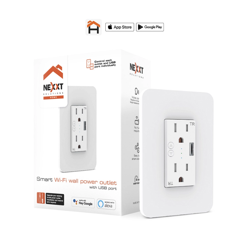 Enchufe Inteligente Nexxt Empotrado NHE-W100 Wifi Control Remoto