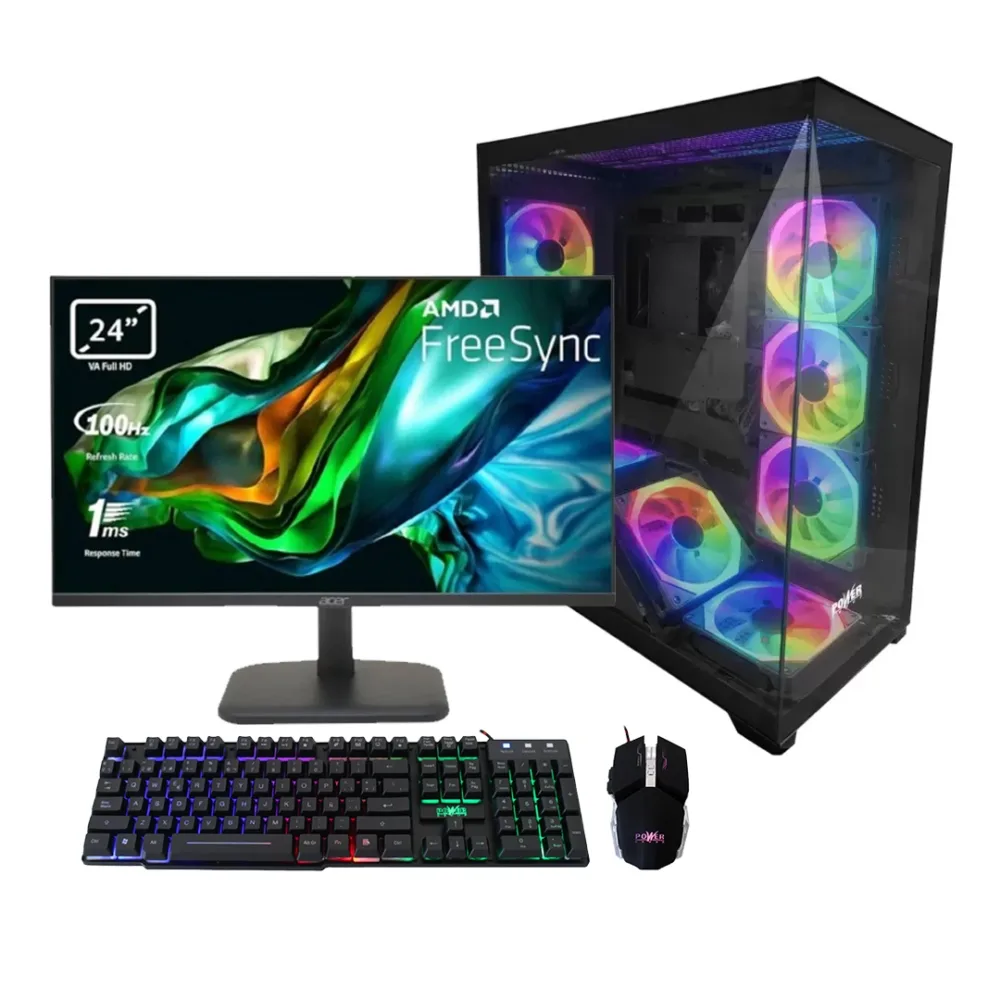 Torre Power Group TV 9060XT Ryzen 7 8700F RX 9060XT 8GB