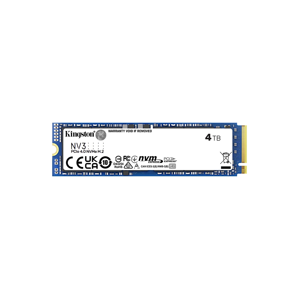 SSD Kingston NV3 4TB M.2 2280 PCIe 4.0 NVMe 6000MB/s alto rendimiento