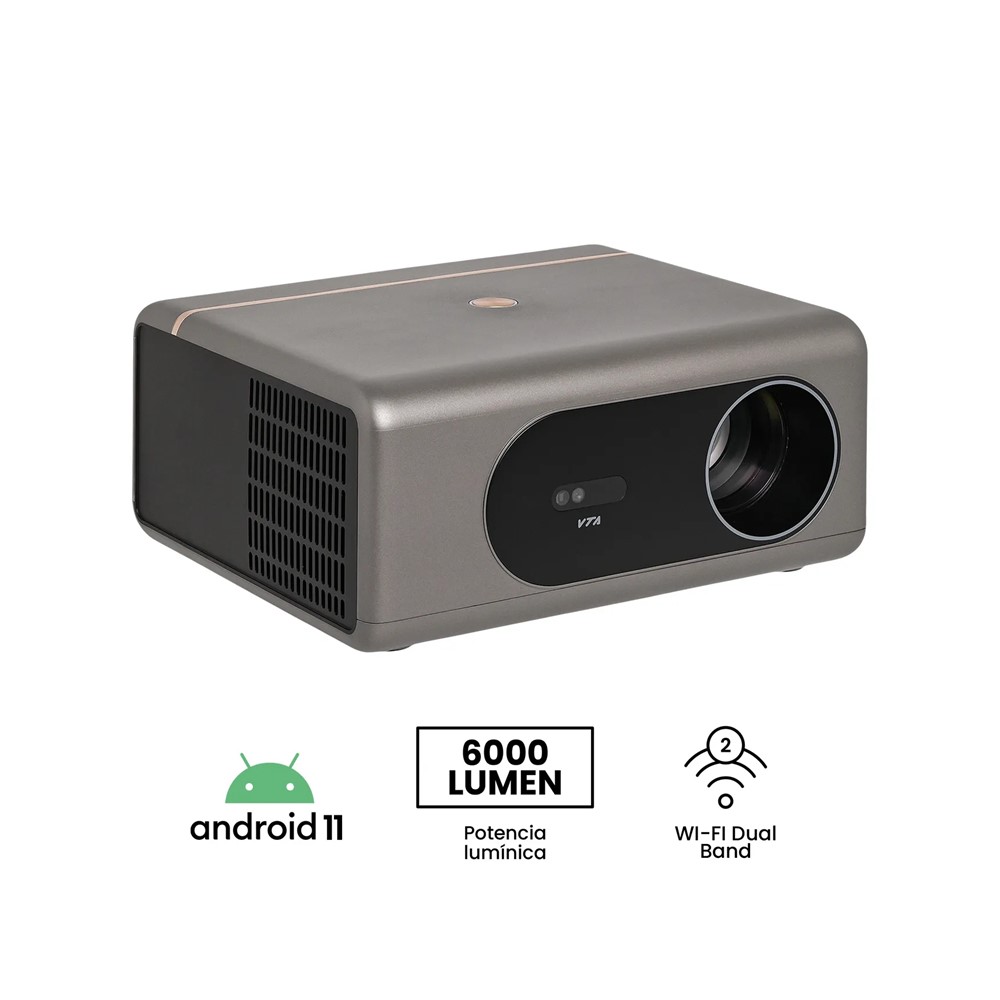 Proyector VTA Otsu 6000 lúmenes Android 4K para hogar y oficina