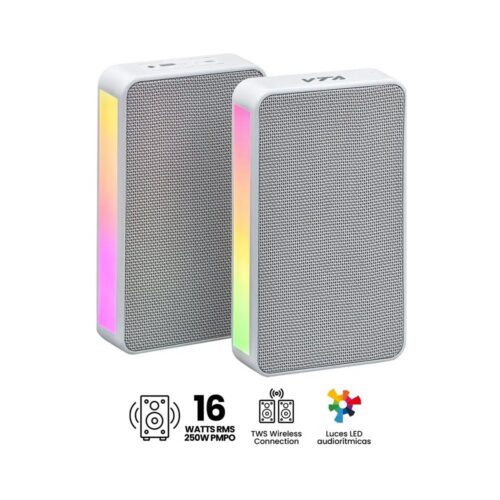 Parlantes gaming VTA VTA-82275 16W Bluetooth TWS con luces LED