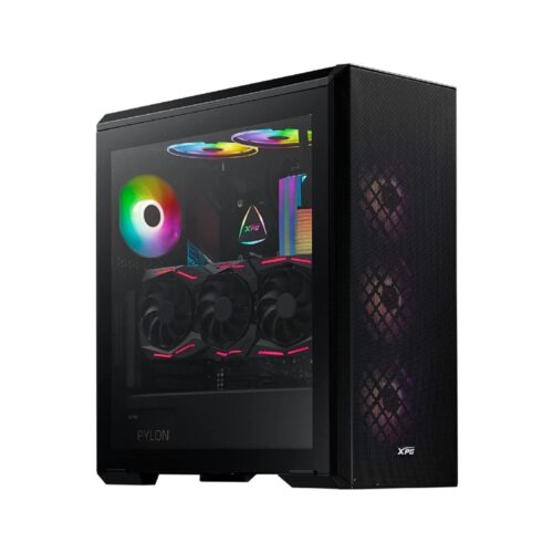 Chasis XPG Defender Mesh Negro Vidrio Templado Enfriamiento Premium