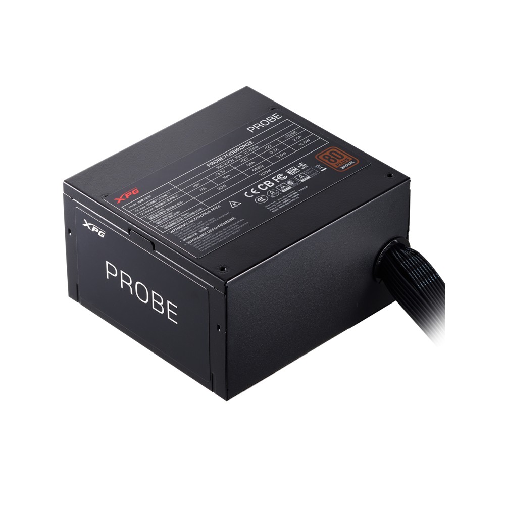 Fuente de poder XPG Probe 600W 80 Plus Bronce Ventilador silencioso