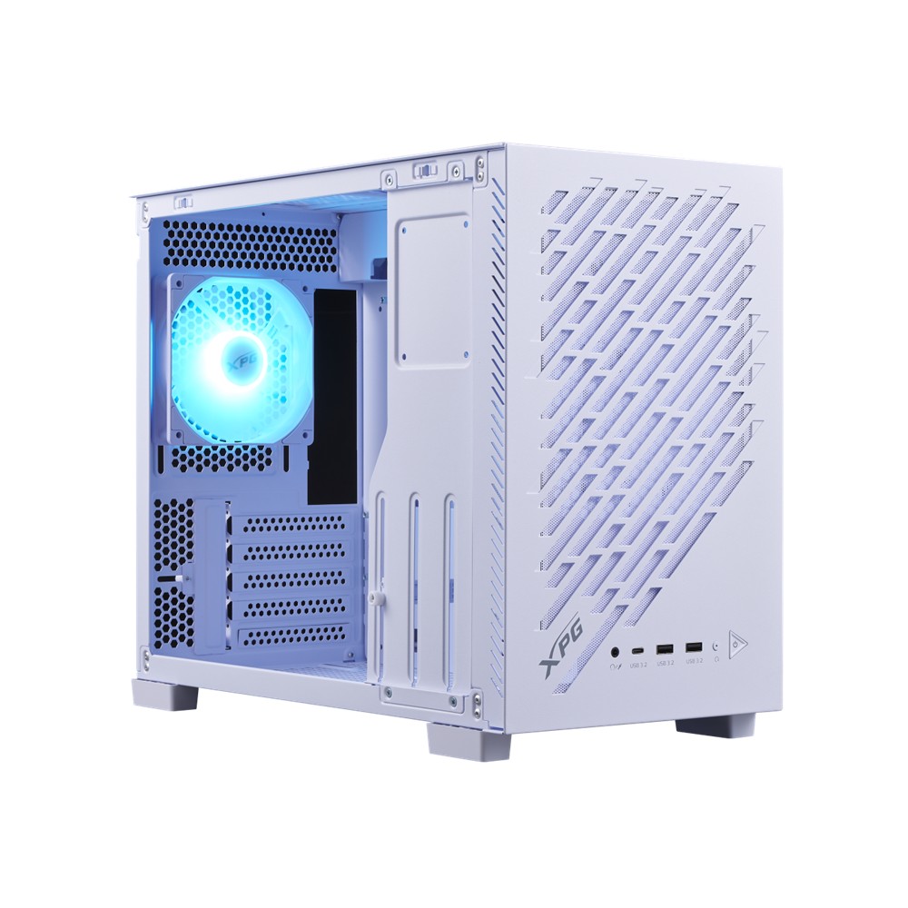 Chasis XPG Valor Air Nano blanco mATX alto airflow compacto