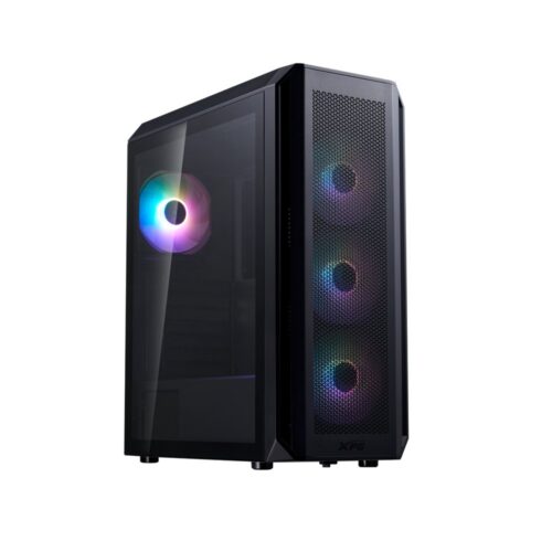 Chasis ATX Power Mod F-934 Garvada 6 Ventiladores ARGB 600W