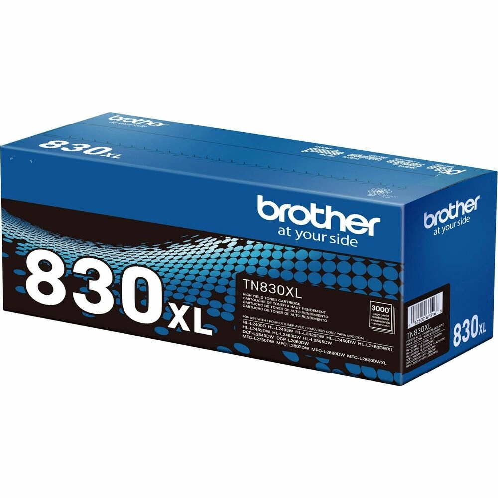 Brother TN830XL Cartucho de Tóner Negro Alto Rendimiento 3000 Páginas - Imprime más, reemplaza menos - Imagen 1