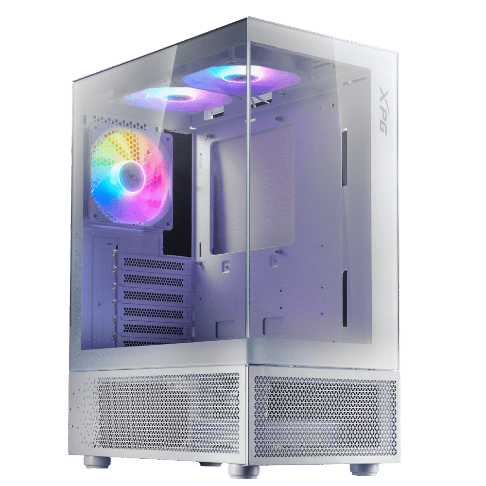 Chasis XPG Invader X Mini blanco ATX con 5 ventiladores ARGB