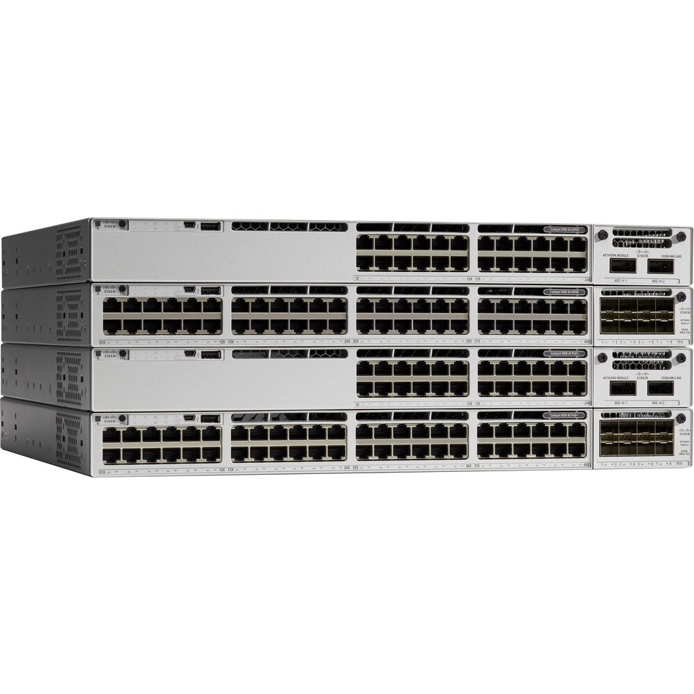 Cisco Catalyst 9300 C9300-24UX-A Switch 24 Puertos mGig PoE+ Apilable - Infraestructura empresarial lista para el trabajo híbrido - Imagen 1