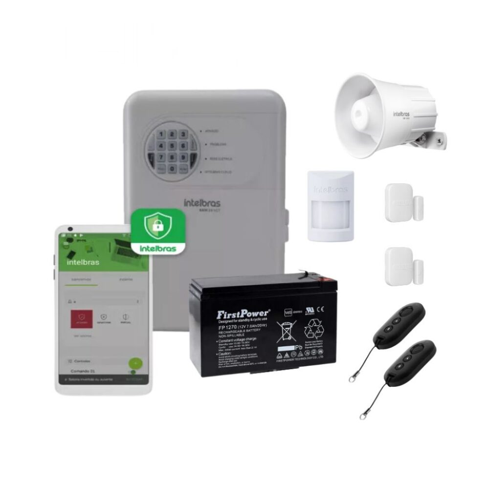 Kit alarma Intelbras AMT 1000 SMART 24 zonas inalambrico